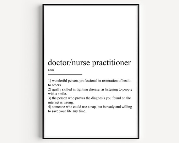 Doctor Nurse Practitioner Definition Poster