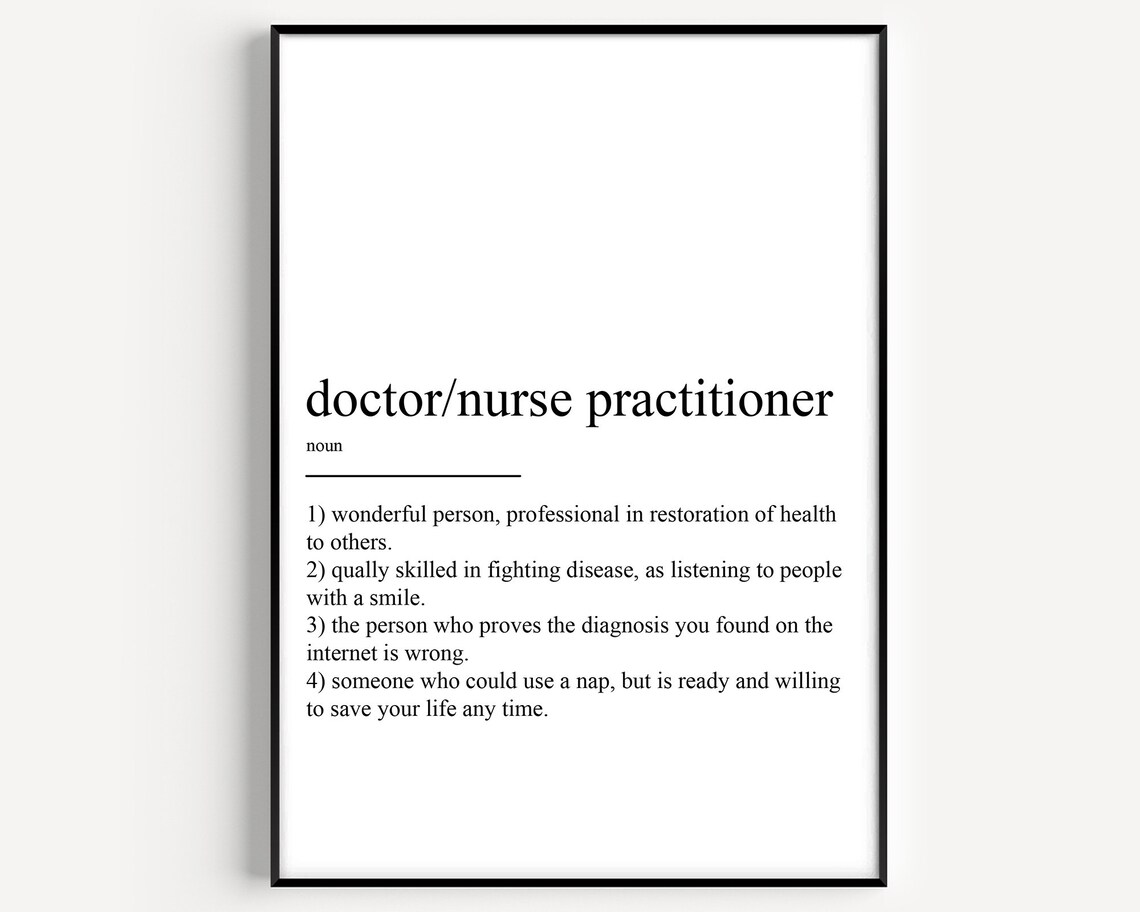 Doctor Nurse Practitioner Definition Poster