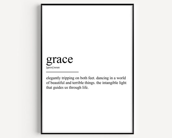 Grace Definition Art Print