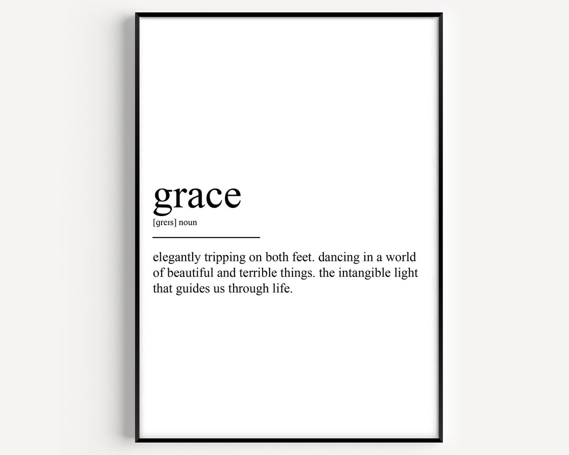 Grace Definition Art Print