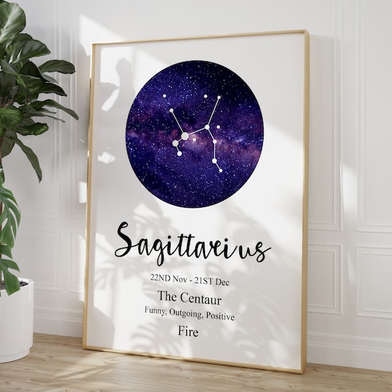 Sagittarius Zodiac Astrology Constellation Art Print