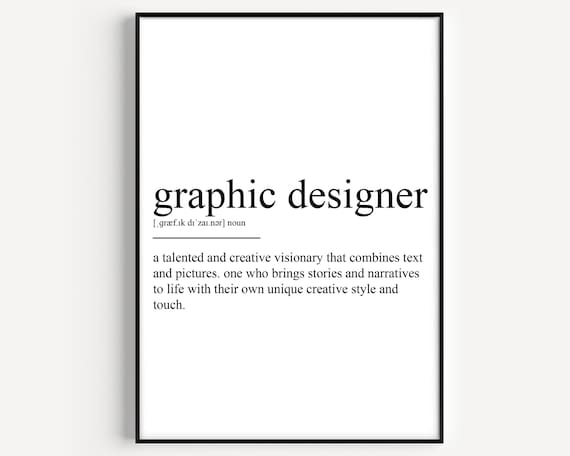 Graphic Designer Funny Definition Dictionary Office Wall Art