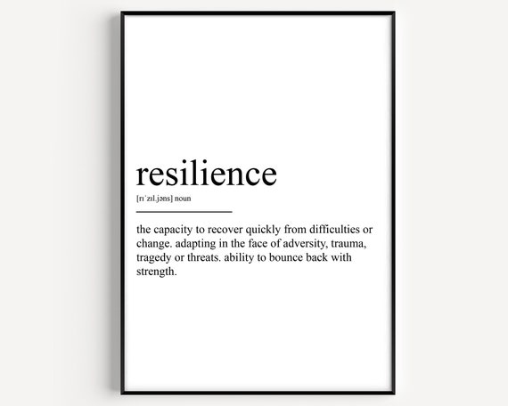 Resilience Definition Poster Print