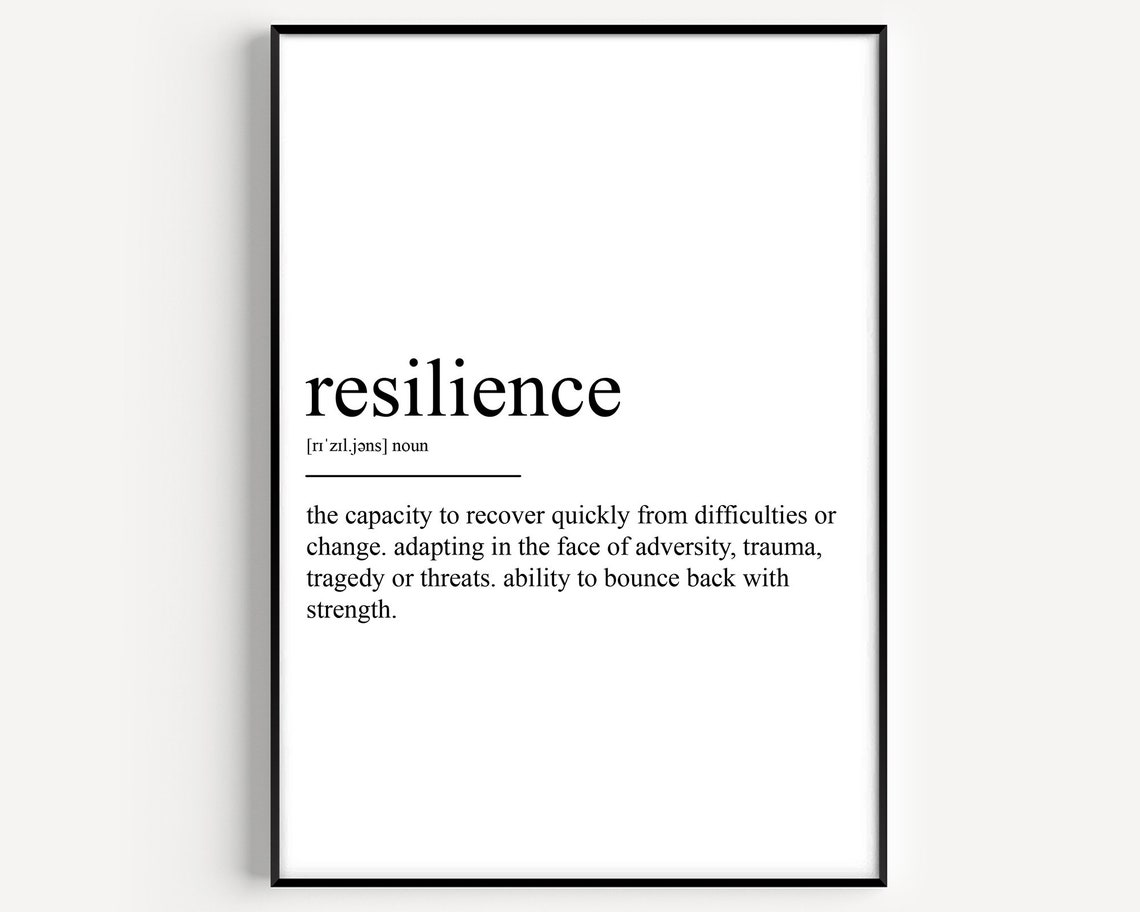 Resilience Definition Poster Print