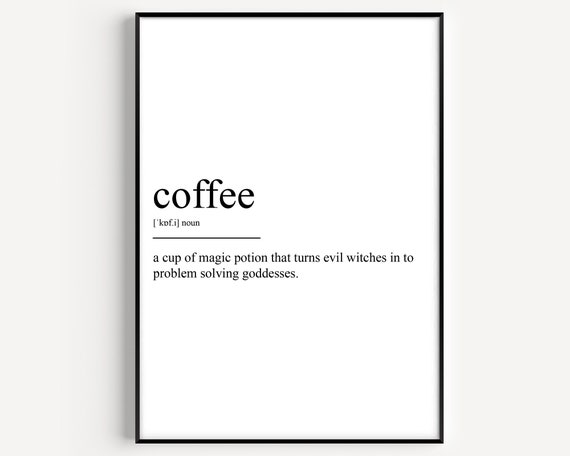 Coffee Definition Print Version 4