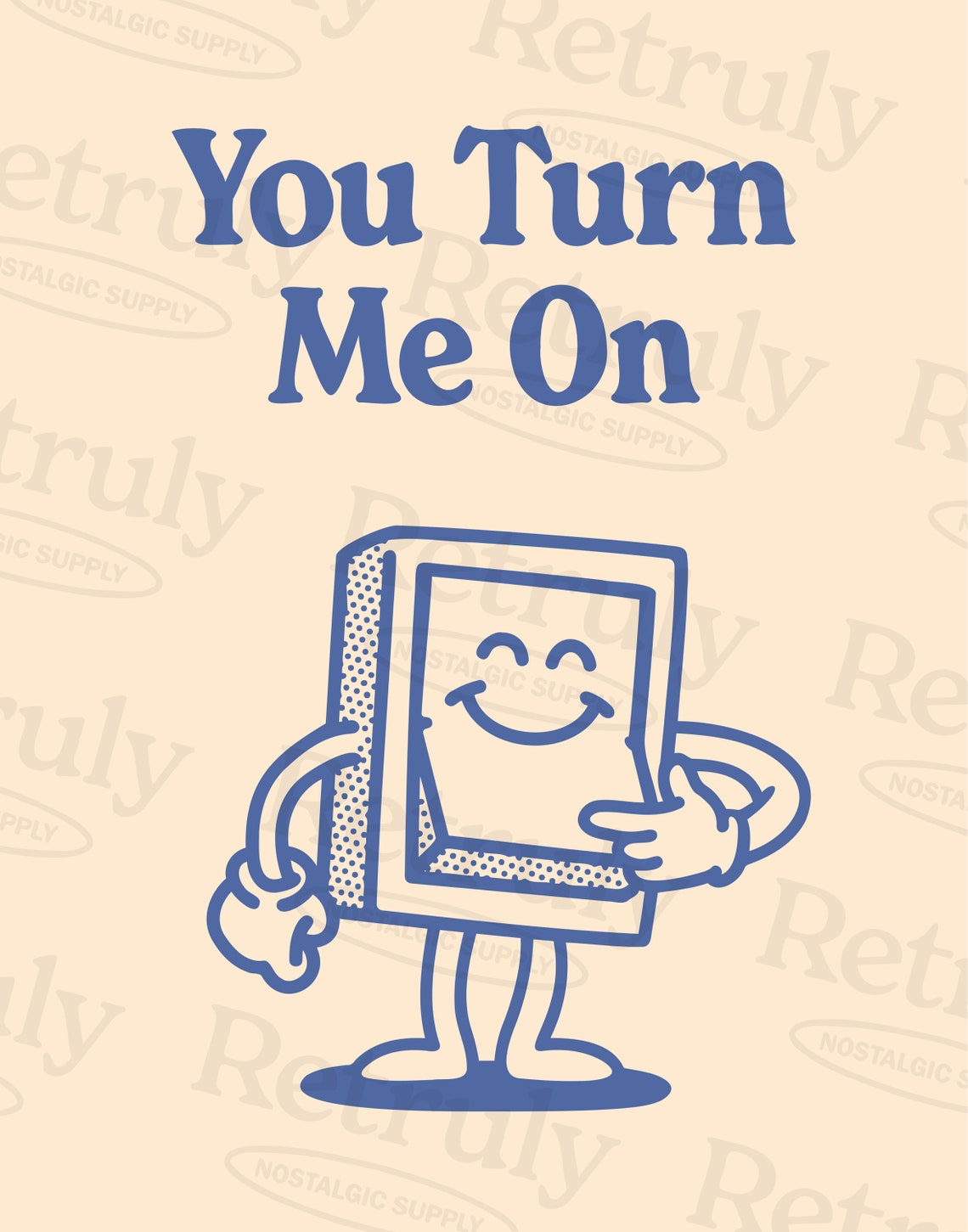 You Turn Me On Retro Switch Character Funny Love Quote Poster - Image 2