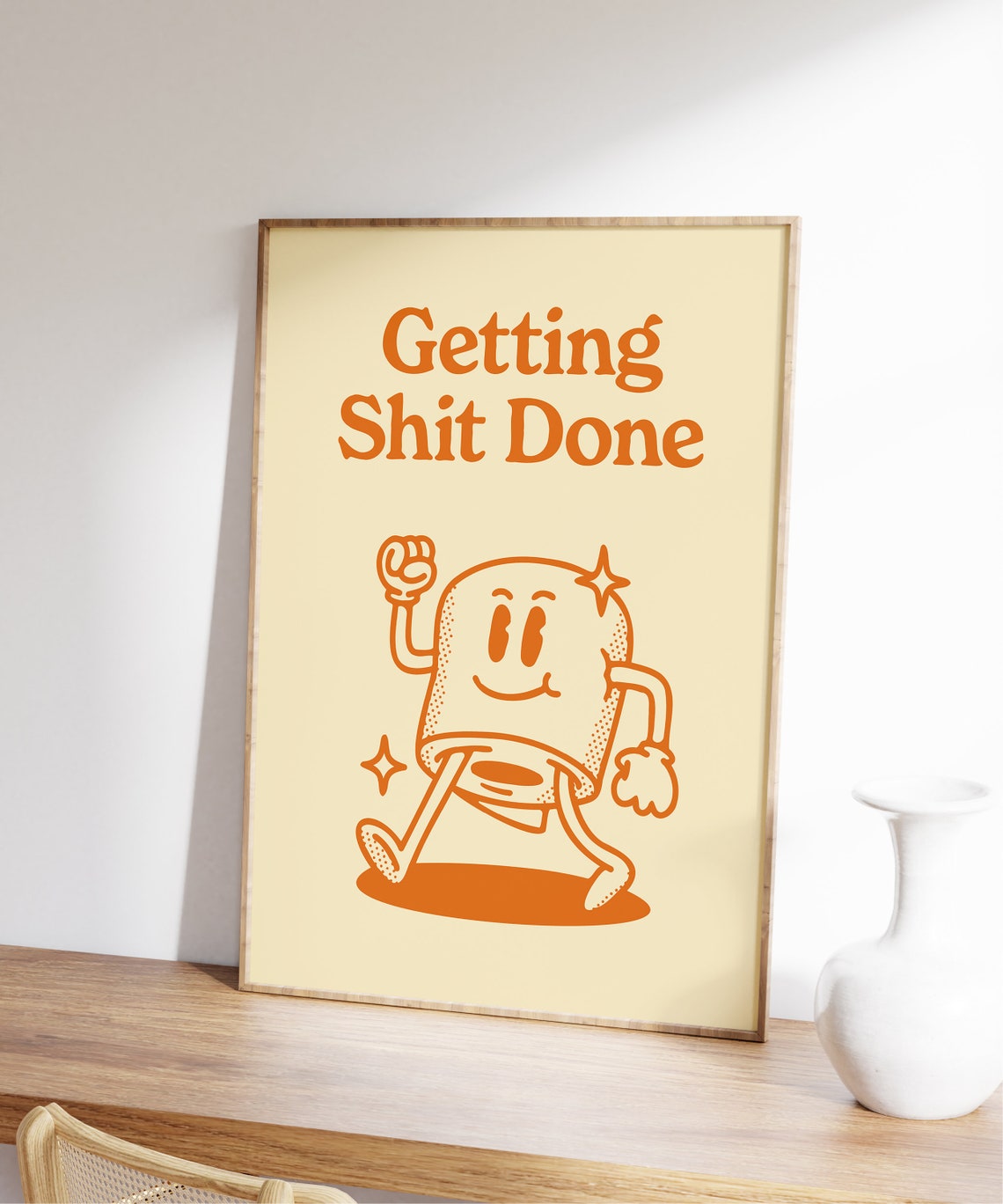 Getting Shit Done Retro Quote Art Print - Image 3