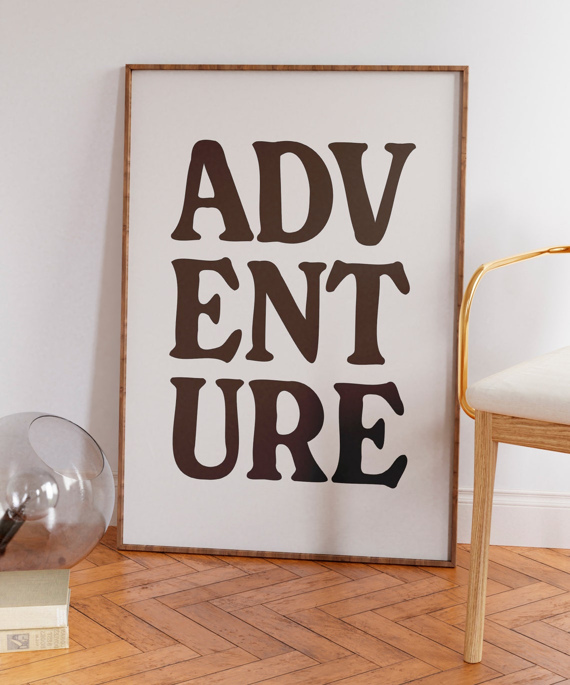Adventure Retro Stacked Typography Minimalist Wall Decor Art Print - Image 5