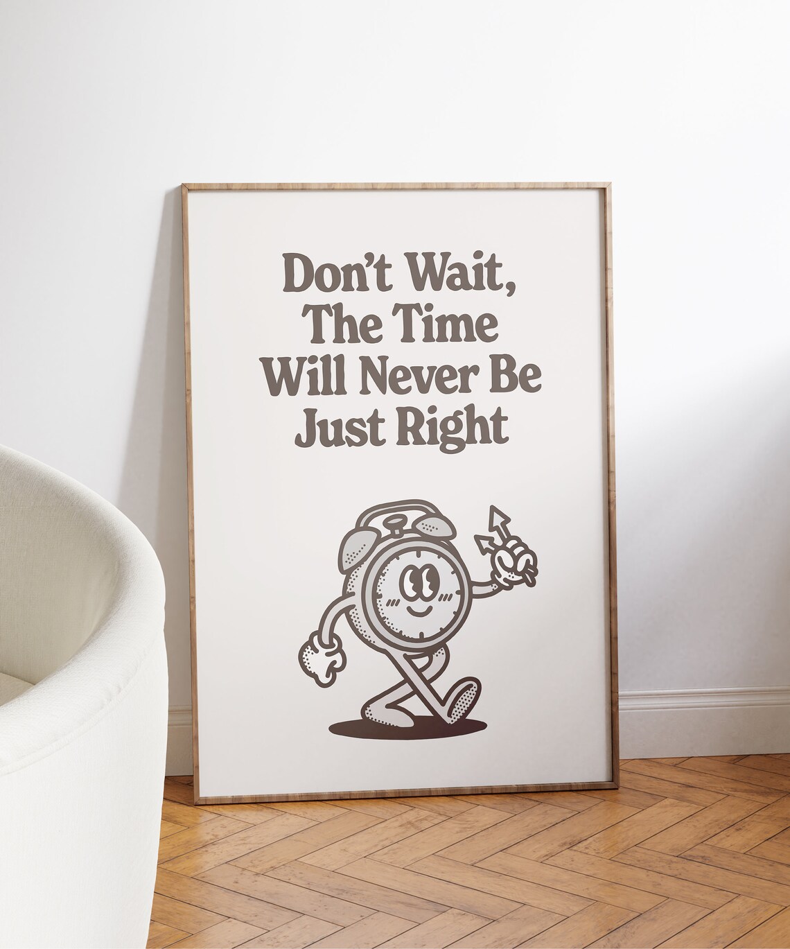 Don’t Wait Quote Print, Retro Motivational Poster - Image 3