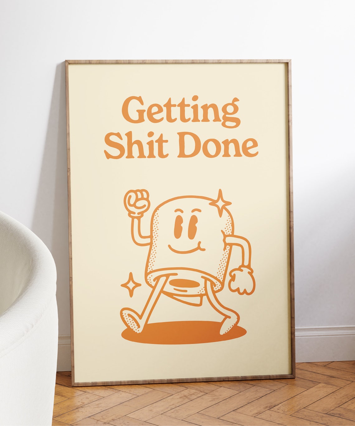 Getting Shit Done Retro Quote Art Print - Image 4