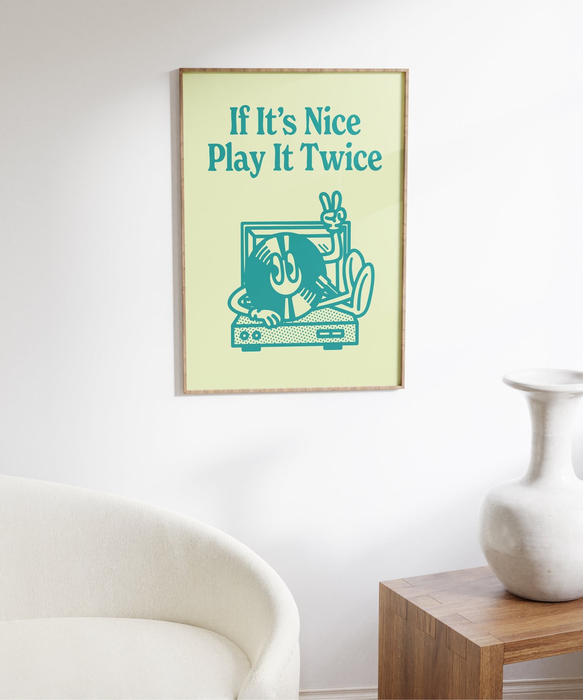 If It's Nice Play It Twice Vinyl Turntable Music Lover Poster - Image 6