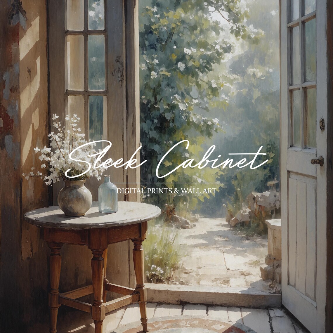 Rustic Cottage Doorway Art Print, Vintage French Country - Image 4