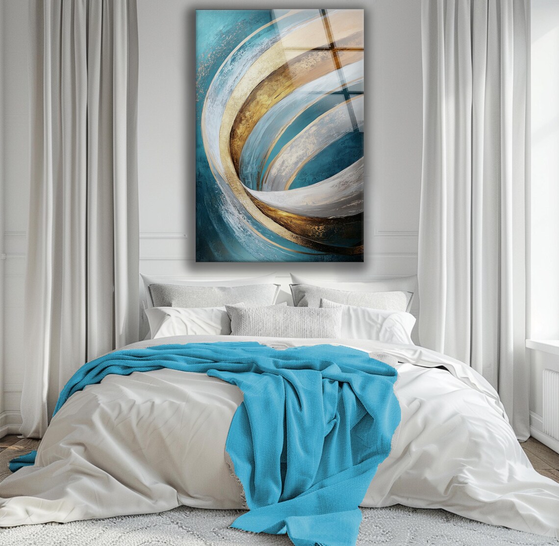 Abstract Tempered Glass Wall Art, Home Decor - Image 2