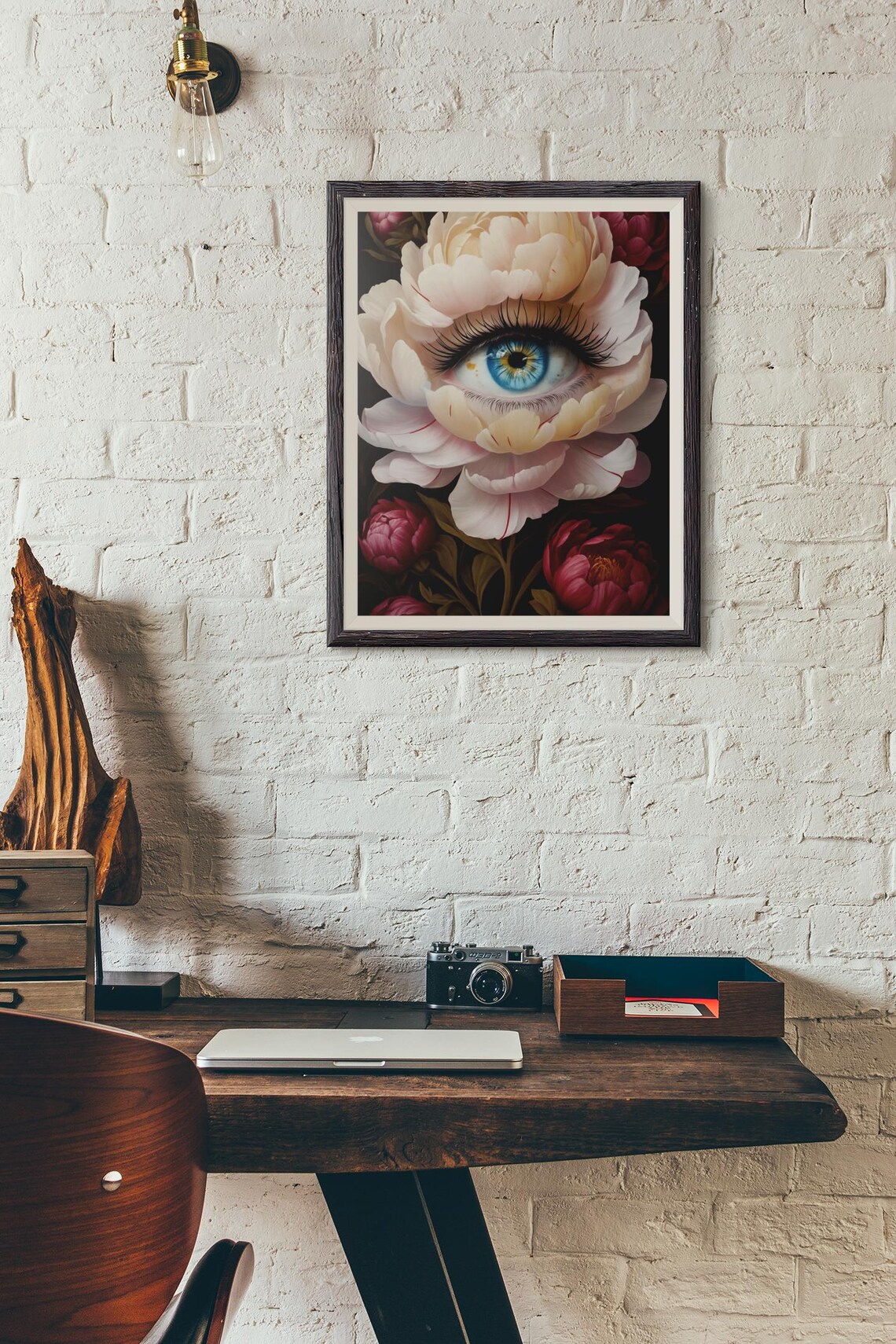 Surreal Floral Eye Poster, Mystical Botanical Fantasy - Image 2