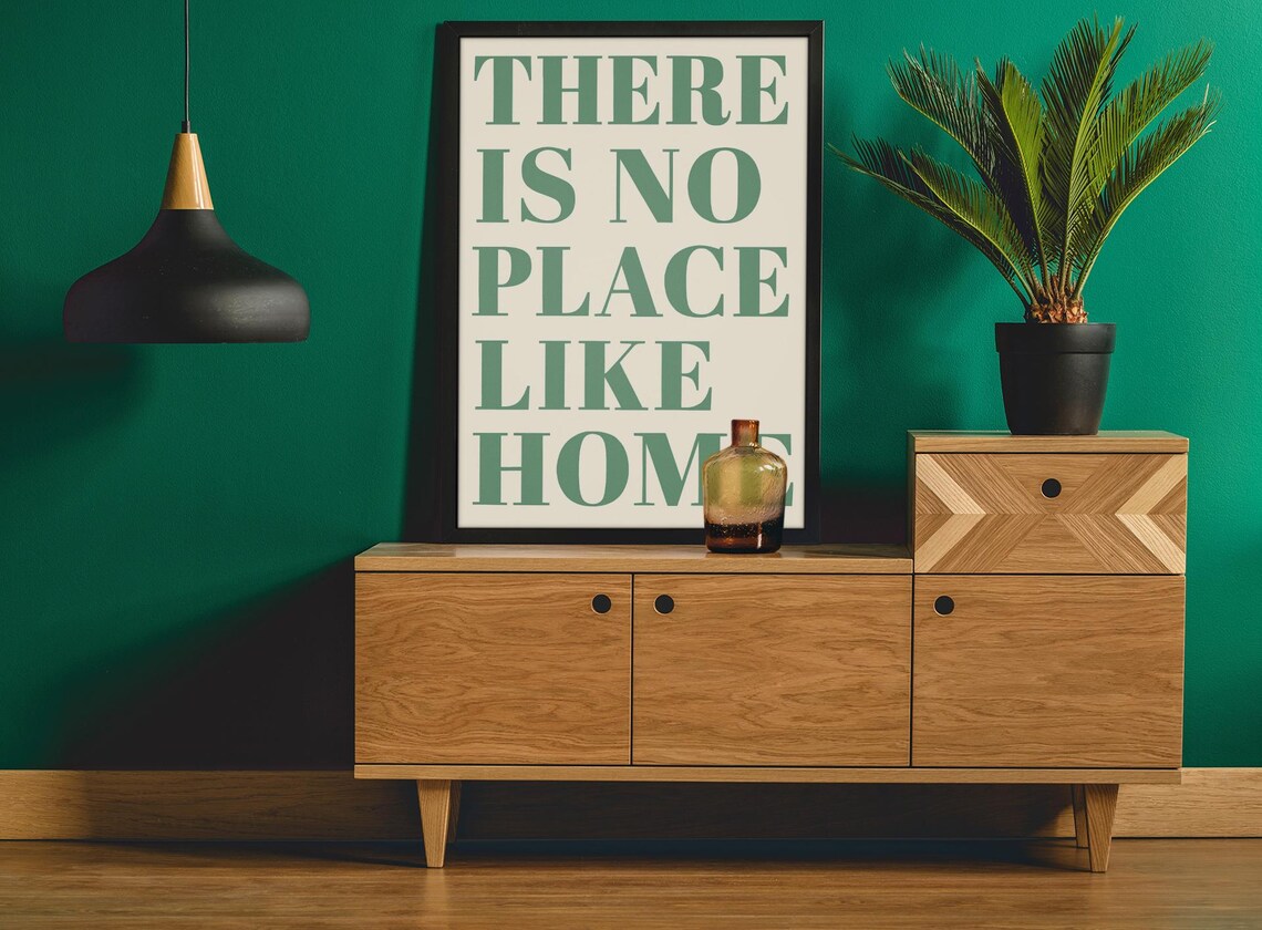 There Is No Place Like Home, Minimalist Quote Poster - Image 2