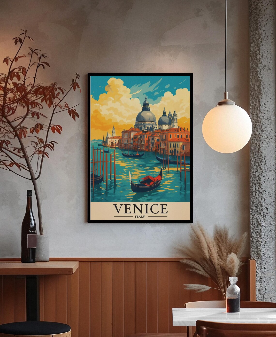 Venice Italy Travel Poster, Vintage Cityscape - Image 3
