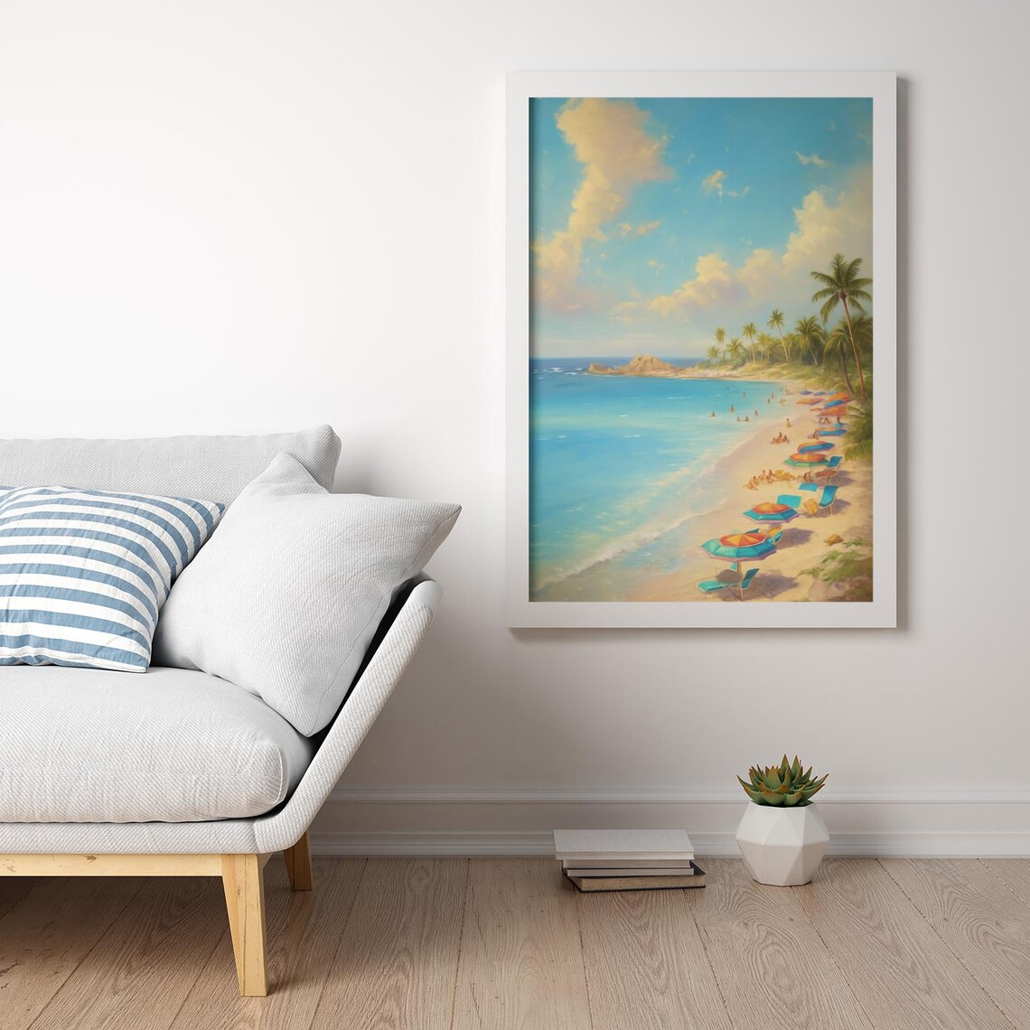 Tropical Beach Coastal Landscape, Summer Decor - Image 2