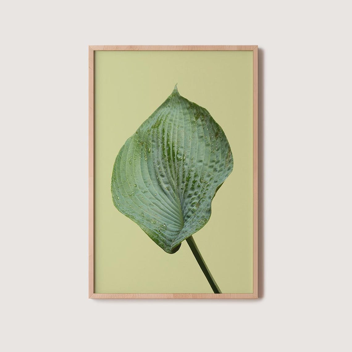 Botanical Photography Print Green Leaf Poster Natural Wall Art