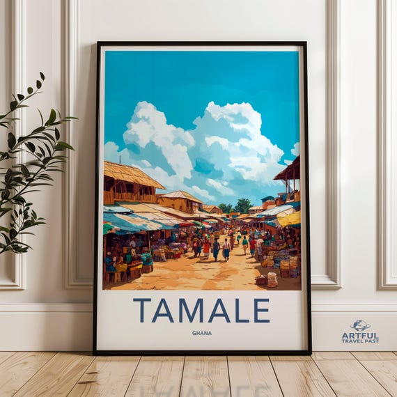 Tamale Ghana Market Scene Colorful Wall Art Print African Poster Travel Photography Vibrant Home Decor Cultural Artwork