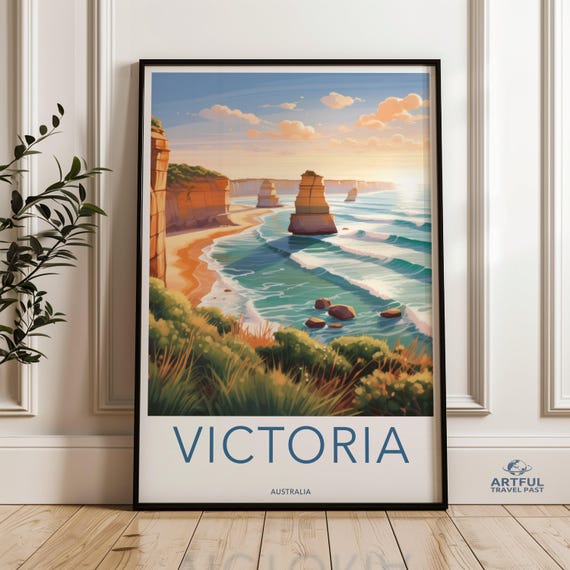 Victoria Australia Wall Art Coastal Landscape Print Australian Nature Decor Ocean View Poster Scenic Travel Destination