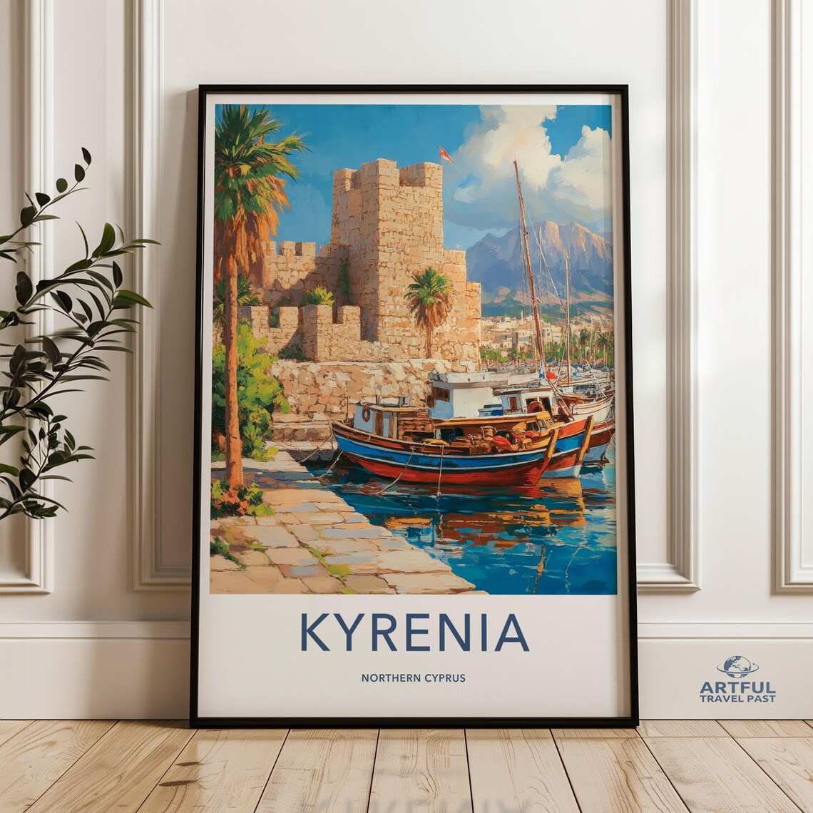 Kyrenia Northern Cyprus Medieval Castle Fishing Harbor Poster