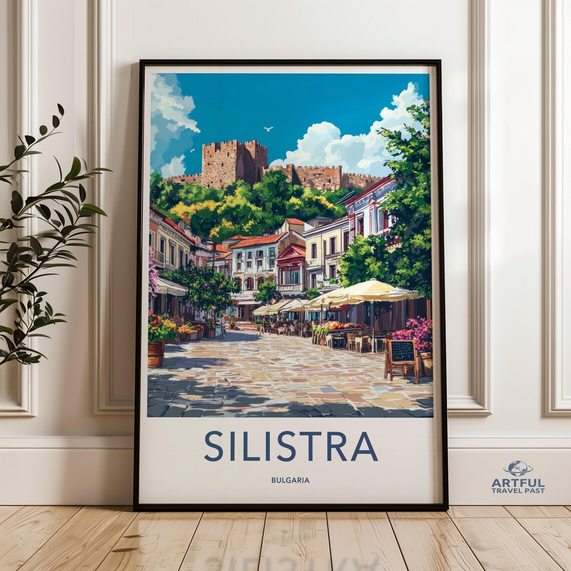 Silistra Bulgaria Old Town Square Fortress Travel Art Poster