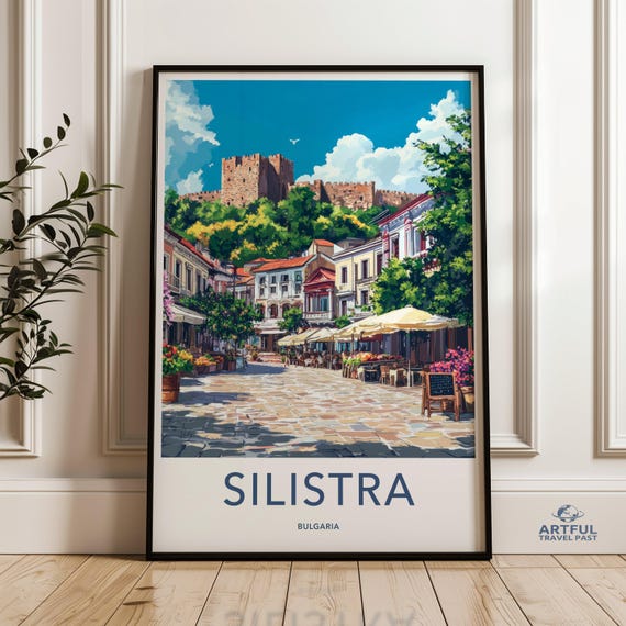 Silistra Bulgaria Wall Art Travel Poster European Cityscape Old Town Print Castle Scene Vacation Decor Souvenir Gift Architecture