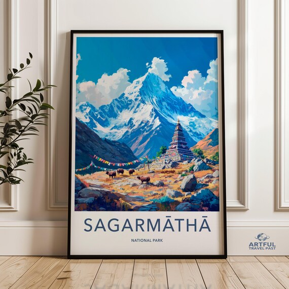 Sagarmatha National Park Everest Himalayan Peaks Landscape Poster