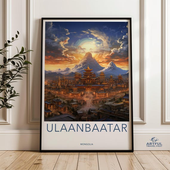 Ulaanbaatar Wall Art Mongolia Cityscape Print Stunning Urban Landscape Historical And Cultural Artwork Home Decor