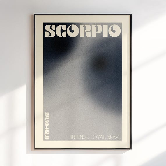 Scorpio Gradient Aura Wall Art Gift For Zodiac Print Astrology Gifts