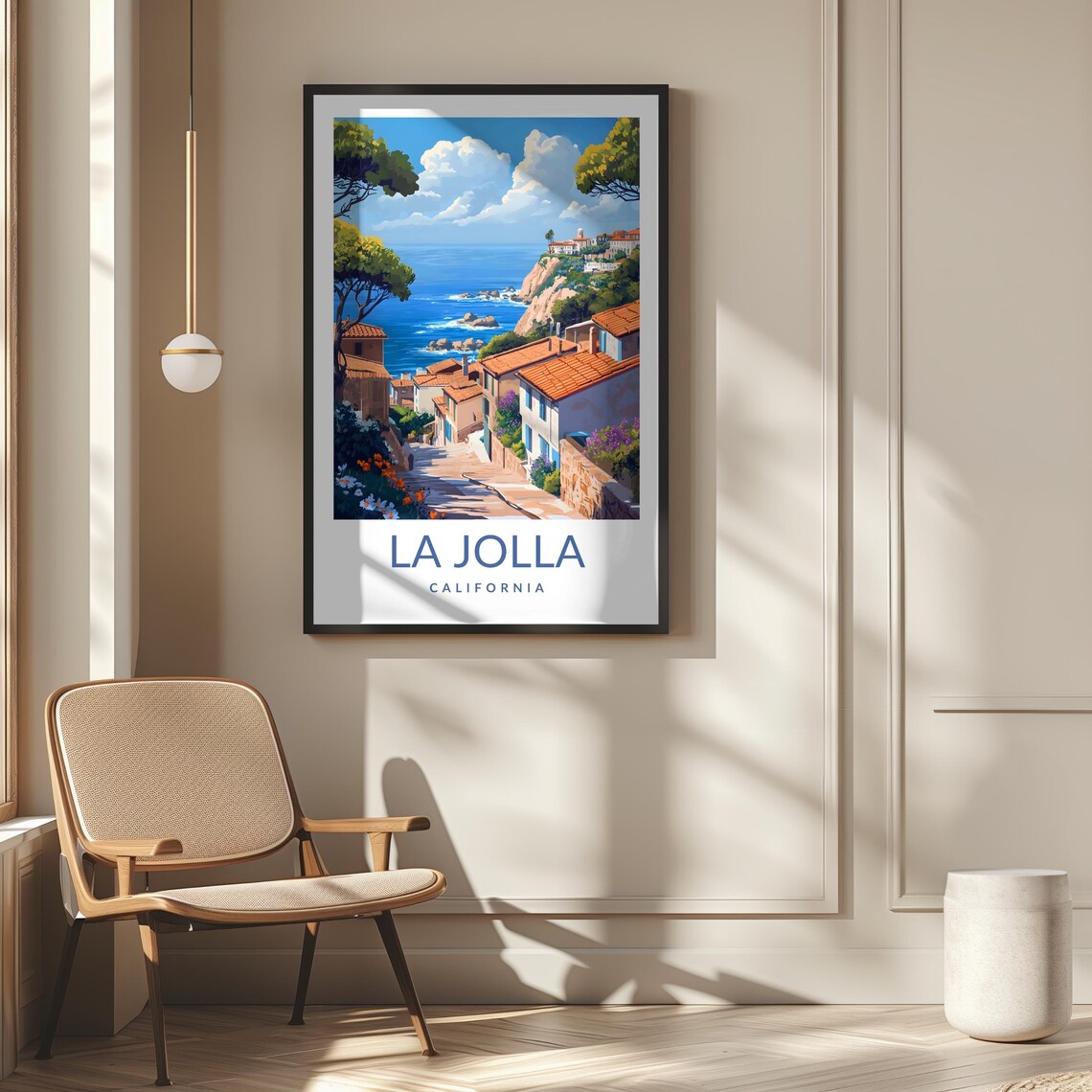La Jolla California Coastal Village Ocean View Travel Poster - Image 2