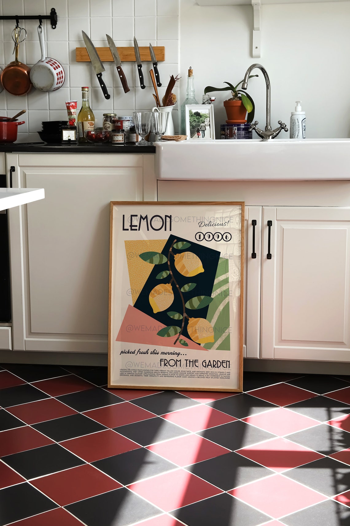 Lemon Delicious Picked From The Garden Art Deco Citrus Fruit Poster - Image 3