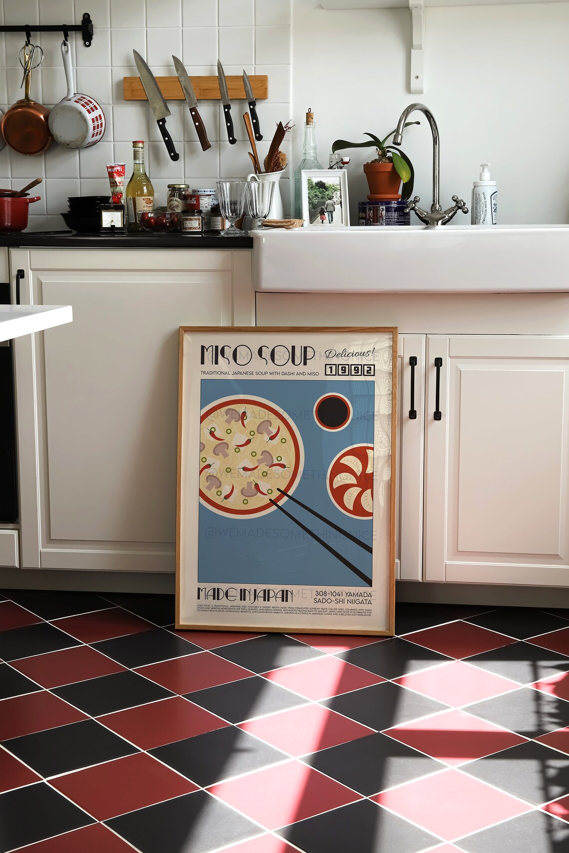 Miso Soup Asian Food Poster, Retro Kitchen Decor - Image 3