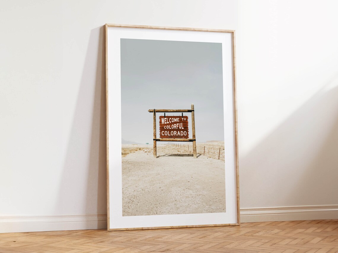 Colorado Travel Snapshot Art Print, Welcome Sign - Image 2