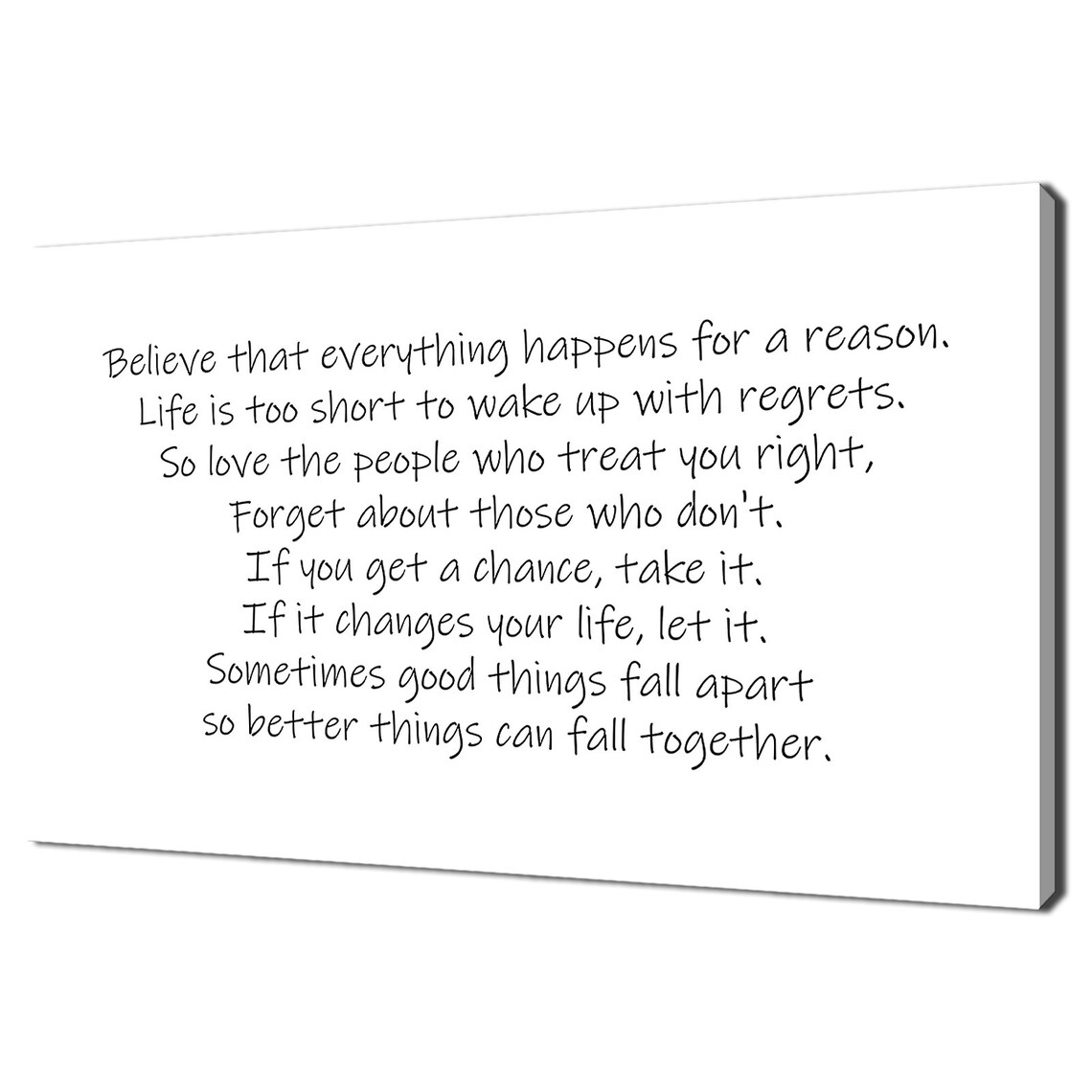 Everything Happens For A Reason Inspirational Quote