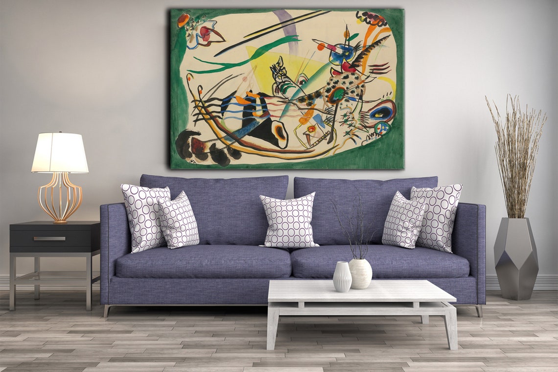 Wassily Kandinsky Entwurf Zu Grner Rand Study For Green Border 1919 Classic Design Abstract Decor Reproduction Print Wall Art - Image 2