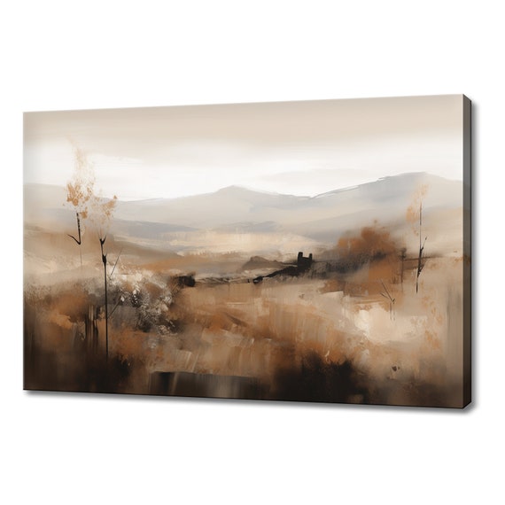 Trees By The River, Vintage Farmhouse Art Print