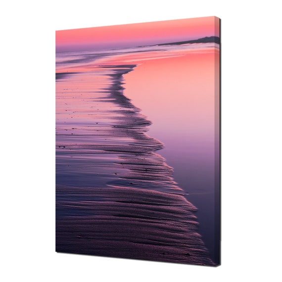Beautiful Pink Coast Sunset Seascape Modern Design Home Decor Print Wall Art Picture
