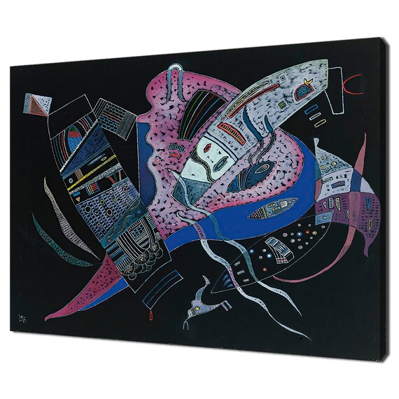 Wassily Kandinsky Concentr 1937 Abstract On Black Cosmic Shapes Poster