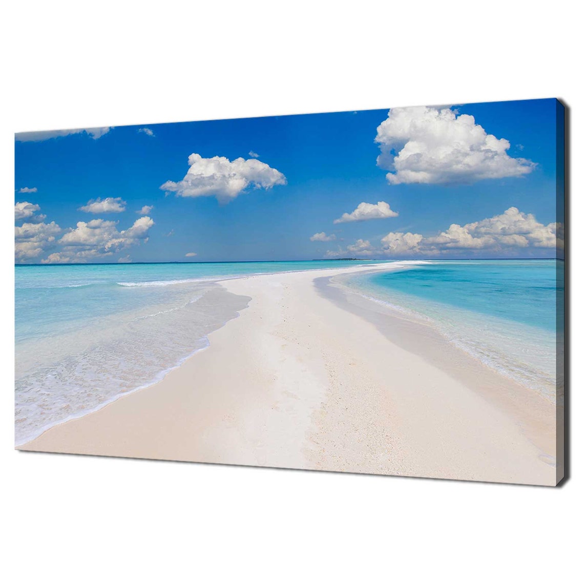 Tropical White Sandy Beach Turquoise Sea Blue Sky Summer Travel Poster
