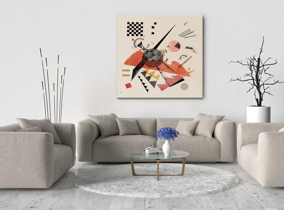 Wassily Kandinsky Orange 1923 Classic Design Abstract Decor Reproduction Print Wall Art Picture - Image 2
