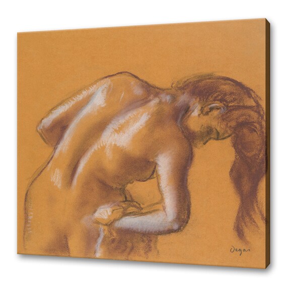 Edgar Degas Nude Bather Pastel Sketch 1892 Impressionist Art Poster