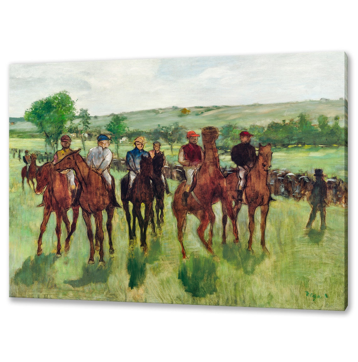 Edgar Degas The Riders Ca 1885 Reproduction Impressionism Style Print Wall Art Ready To Hang
