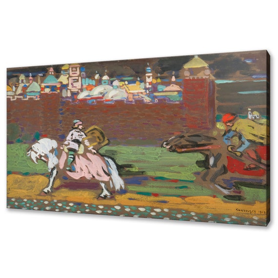 Wassily Kandinsky Crusaders 1903 Classic Design Abstract Decor Reproduction Print Wall Art Picture