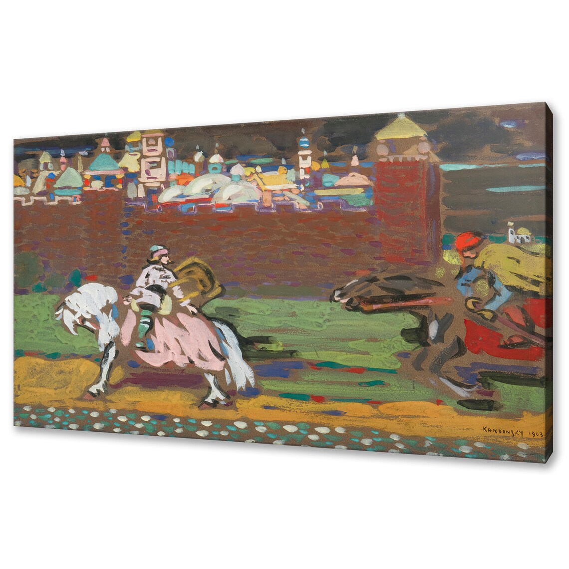 Wassily Kandinsky Crusaders 1903 Horse Riders Classic Reproduction Art Poster