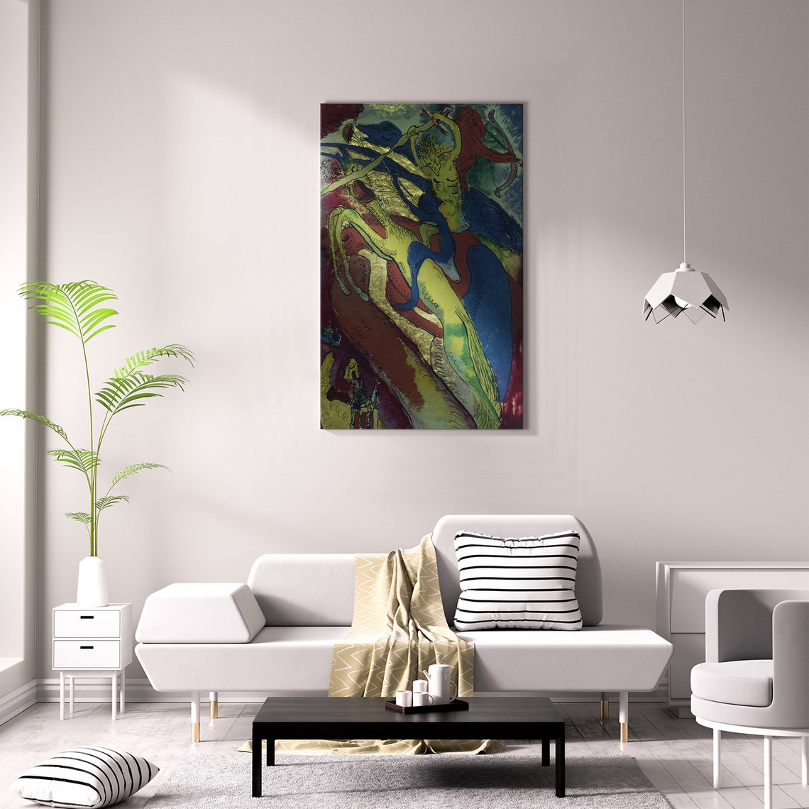 Wassily Kandinsky Apocalyptic Rider I Apokalyptische Reiter I 1911 Classic Design Abstract Decor Reproduction Print Wall Art - Image 2