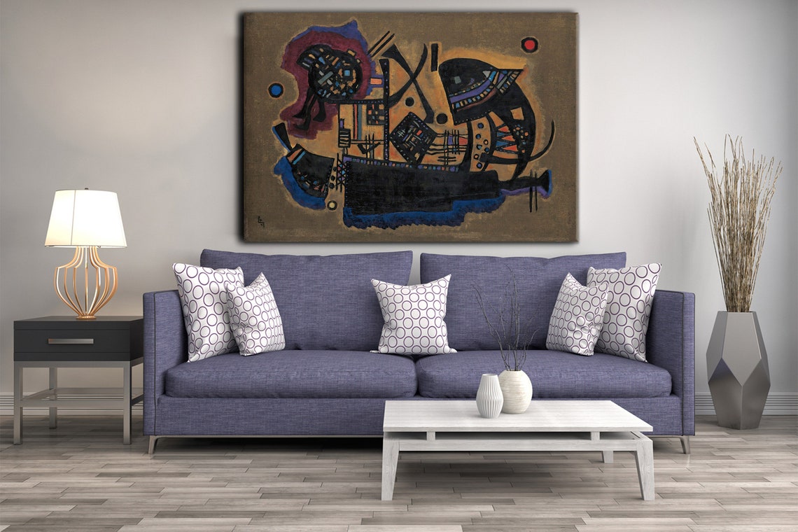Wassily Kandinsky Geflecht Woven 1927 Classic Design Abstract Decor Reproduction Print Wall Art Picture - Image 2