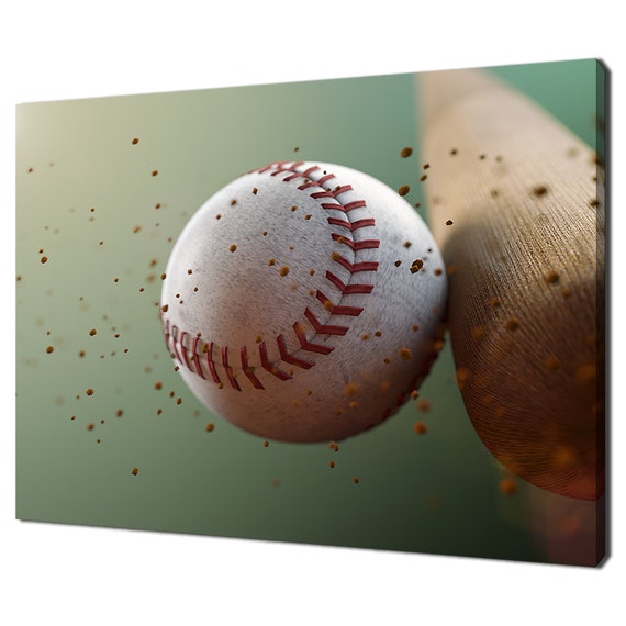 Close Up Of A Baseball Strike Sport Modern Design Home Decor Print Wall Art Picture