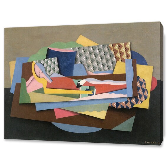 Georges Valmier Reclining Woman 1924 Cubist Masterpiece Wall Art Poster