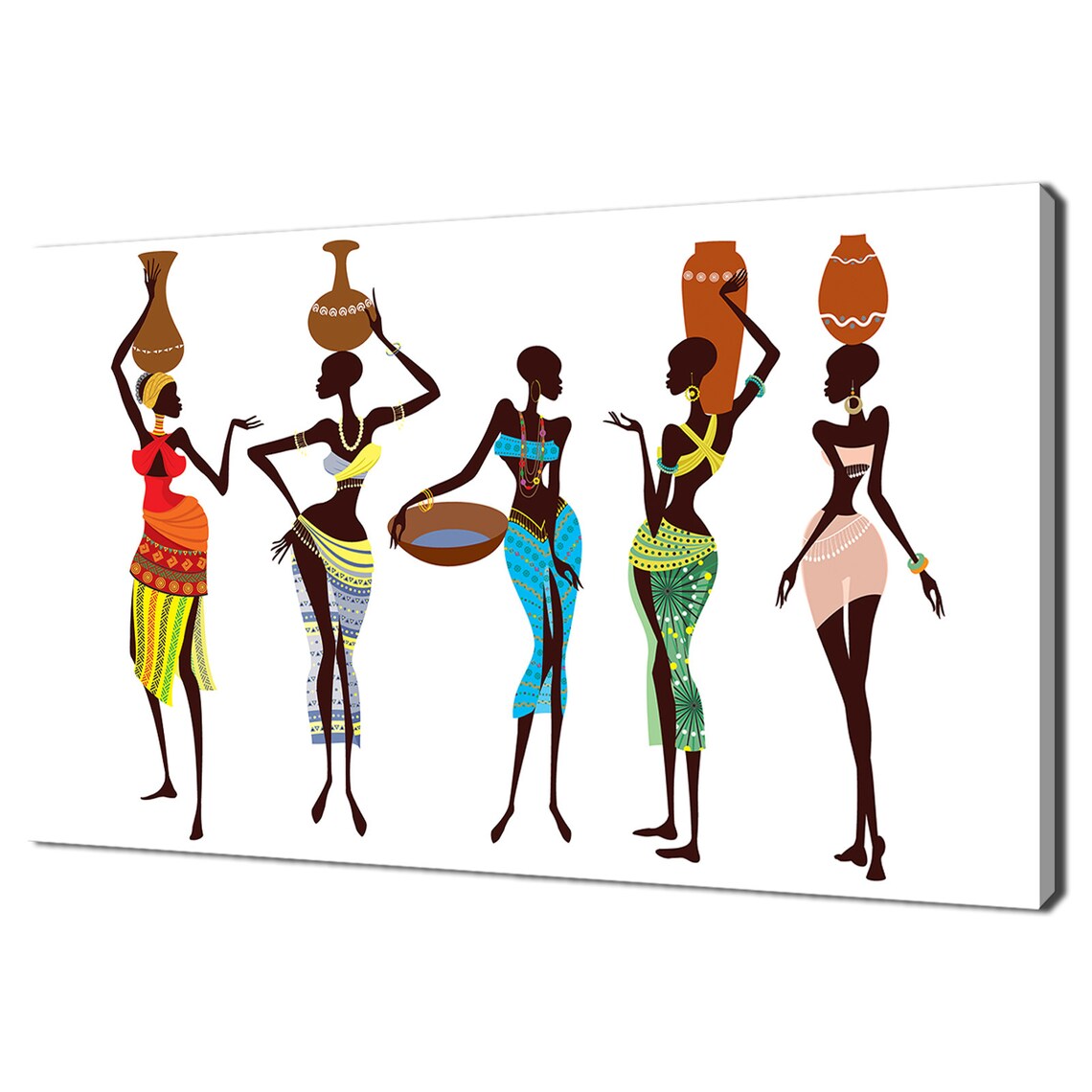 Abstract Colorful African Women Modern Art Print
